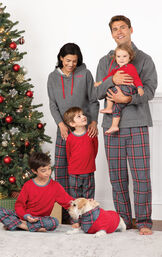 Gray Plaid Matching Family Pajamas image number 2