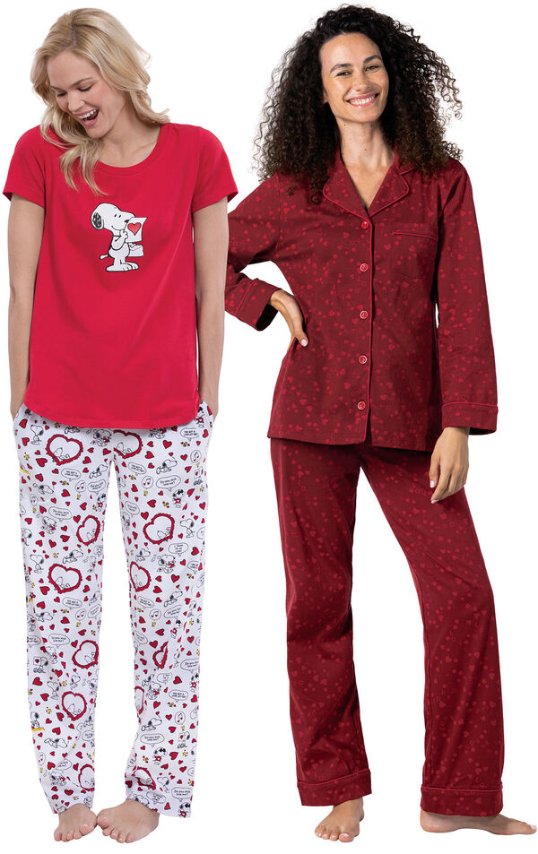 Sweet Love Boyfriend Pajamas & Snoopy Valentine Pajamas image number 0