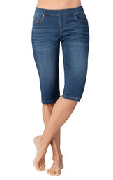Model wearing PajamaJeans Knickers - Vintage Wash image number 0