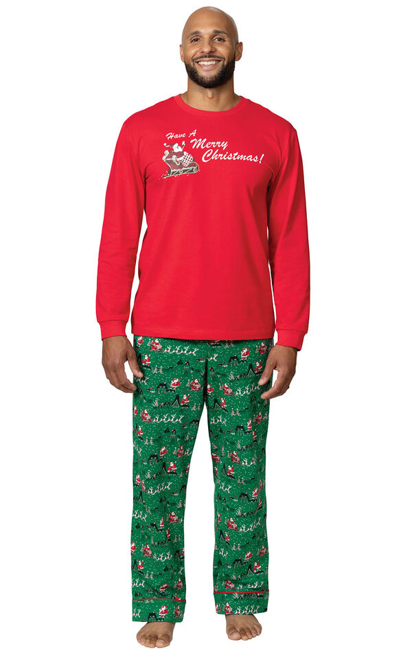 Santa's Sleigh Men's Pajamas image number 0