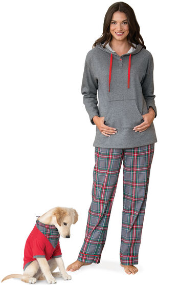 Gray Plaid Matching Pet & Owner Pajamas