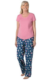 Printed Jersey Short Sleeve PJ - Navy Cats Pajamas image number 0