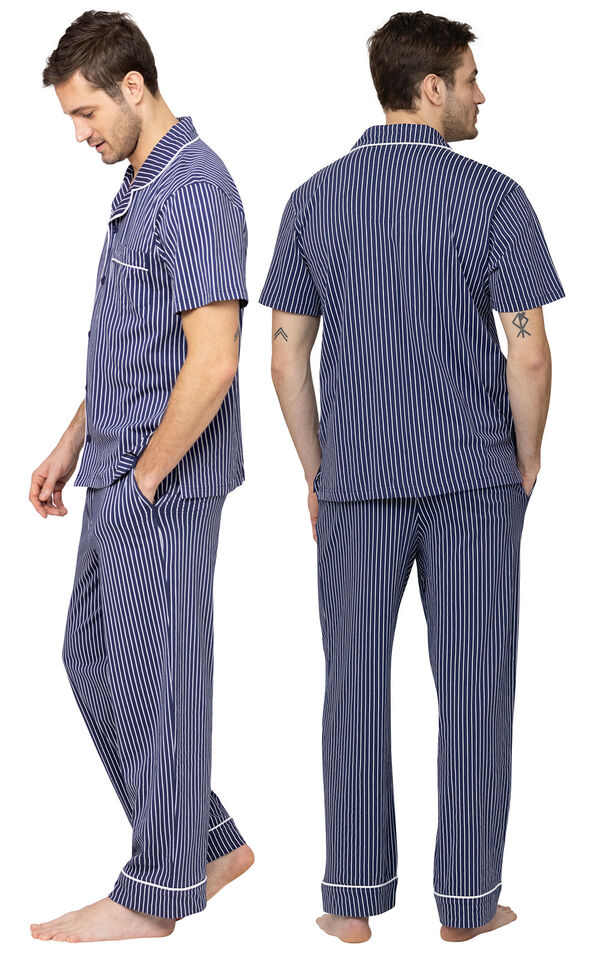 Short Sleeve Button-Front Men's PJ image number 2