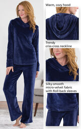 Tempting Touch Pajamas - Midnight Blue image number 2