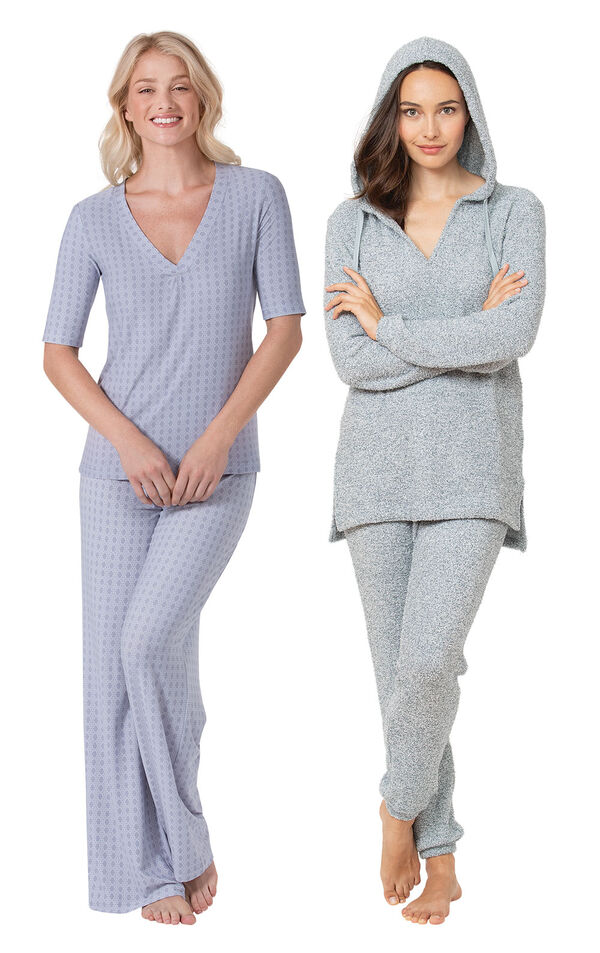 Blue Cozy Escape PJs and Naturally Nude PJs image number 0