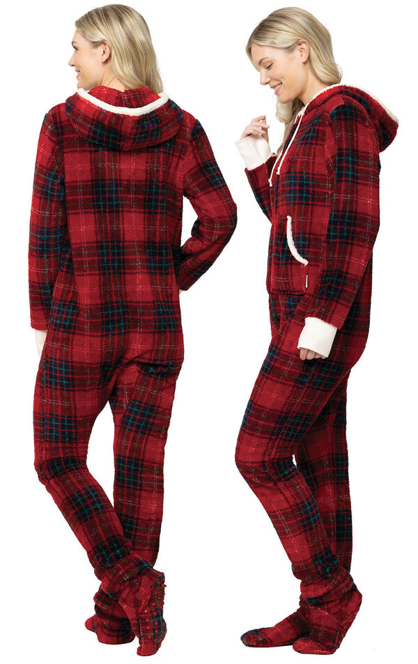 Cozy Holiday Hoodie-Footie   Womens Pajamas image number 1