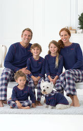 Snowfall Plaid Matching Family Pajamas image number 5