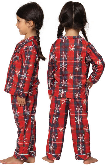 Americana Plaid Snowflake Toddler Pajamas
