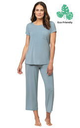 Consciously Cozy Short Sleeve Capri Pajama image number 0