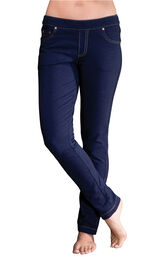 Model wearing PajamaJeans - Skinny Indigo image number 0