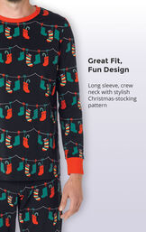 Christmas Stockings Mens Pajamas image number 4