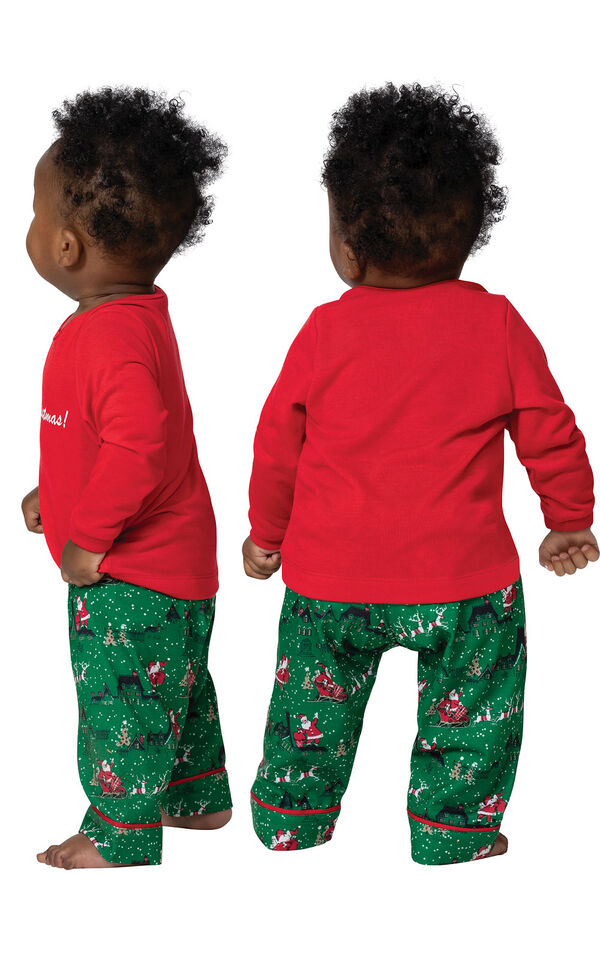 Santa's Sleigh Infant Pajamas image number 1