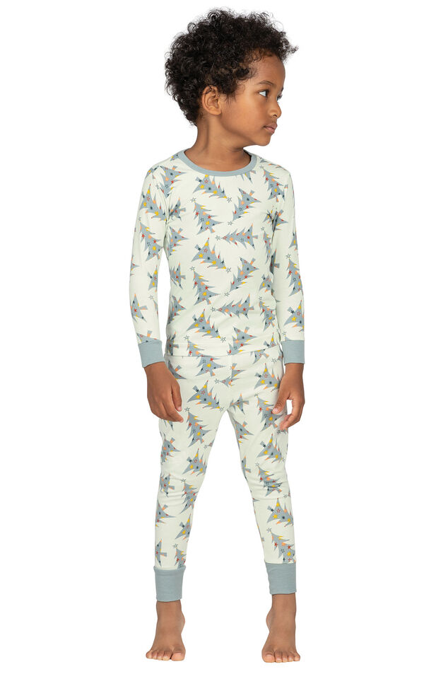 Model wearing Green Pine Tree PJ for Toddlers image number 0