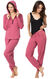 Sexy & Sweet 4-Piece Pajama Set - Pink & Black