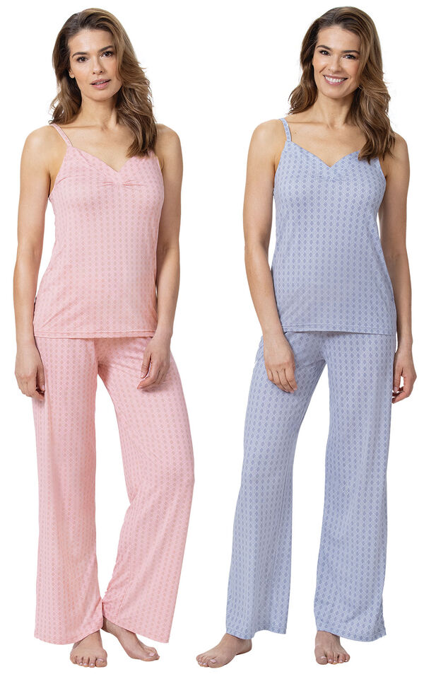Pink and Blue Naturally Nude Cami PJs Gift Set image number 0