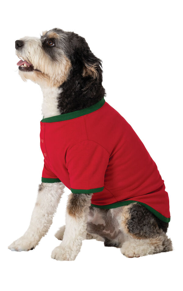 Holiday Argyle Dog Pajamas image number 2