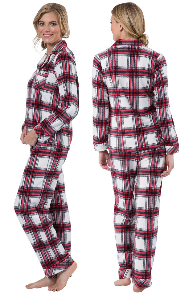 Fireside Plaid Fleece Button-Front Pajamas