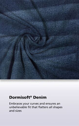 Indigo Wash Dormisoft Denim Fabric Close-up image number 3