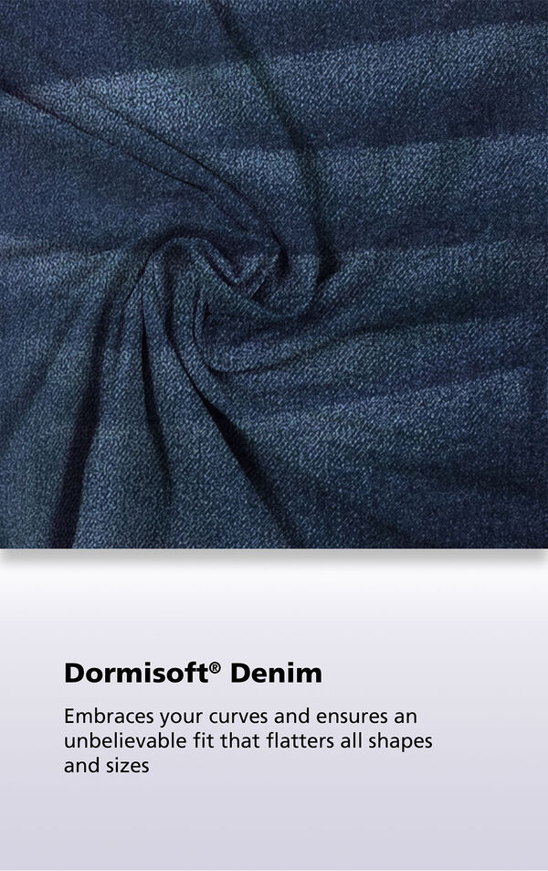Indigo Wash Dormisoft Denim Fabric Close-up