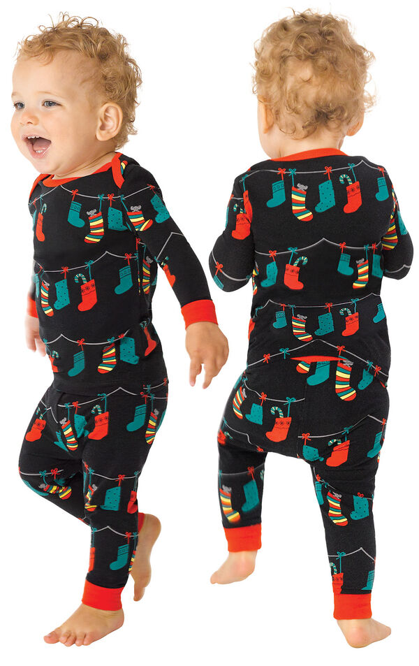 Christmas Stockings Infant Pajamas image number 2