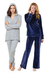 Blue Cozy Escape PJs and Tempting Touch PJs image number 0