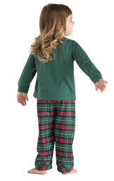 Red & Green Plaid Cotton Flannel Christmas Toddler Pajamas image number 1