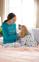 Dogs Are My Favorite Matching Pet & Owner Pajamas image number 0