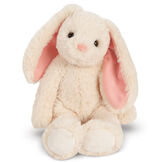 15" Buddy Bunny - Front View of ivory Bunny with pink ears and brown eyes sitting image number 6