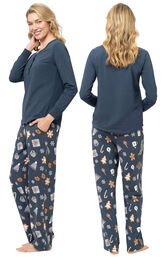 Sweet Comforts Henley Women's Pajamas image number 3