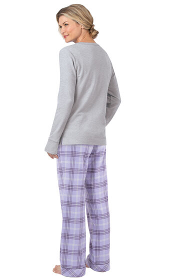 Addison Meadow Frosted Flannel Pajamas - Purple Plaid
