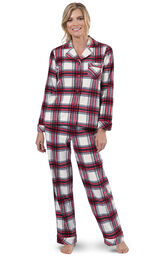 Fireside Plaid Fleece Button-Front Pajamas image number 0