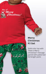 Santa's Sleigh Infant Pajamas image number 3
