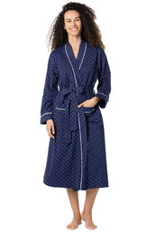 Classic Polka-Dot Mid-Length Robe image number 0