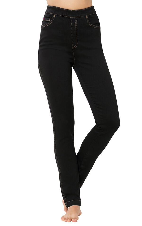 PajamaJeans - High-Waist Skinny Black image number 0