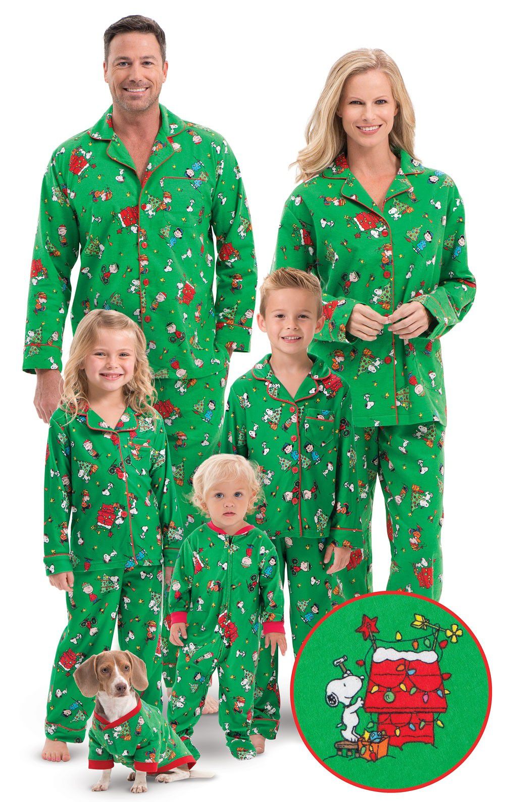 Snoopy Peanuts Christmas Pajamas Girls Size 6 8 Green Red Winter Fleece NEW NWT 