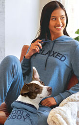 Relaxed & Cuddle Buddy Hoodie Matching Pet & Owner PJs image number 2