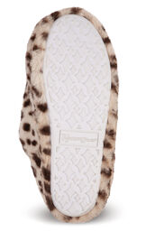 Leopard Print Fuzzy Wuzzies slippers non-skid soles image number 2