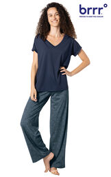 Short Sleeve Shirt Cooling Pajama Set image number 1