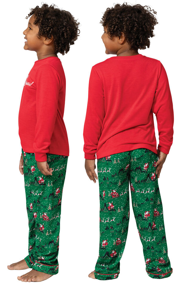 Santa's Sleigh Boys Pajamas image number 1