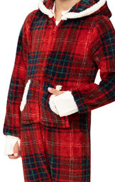 Cozy Holiday Hoodie-Footie Boys Pajamas image number 3