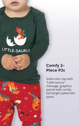 Santasaurus Infant Pajamas image number 3