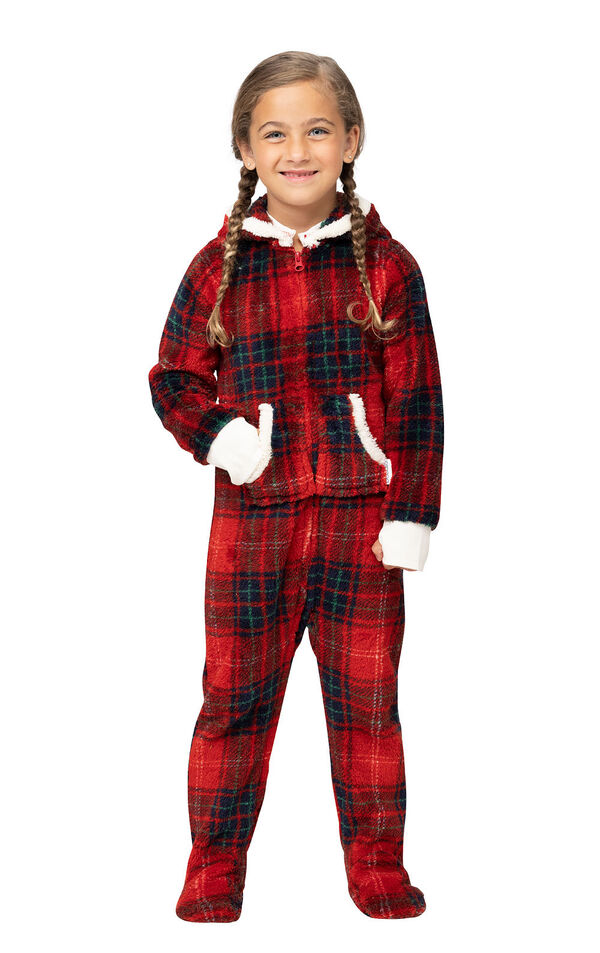 Cozy Holiday Hoodie-Footie Family Pajamas image number 0