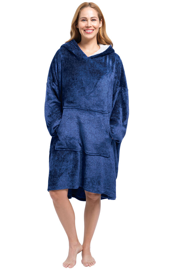 Royal Heather Blue Fleece Loungee One Size image number 0