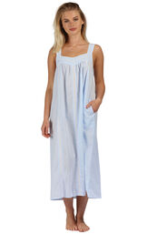 Model wearing Meghan Nightgown in Blue for Women image number 0