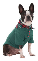 Red & Green Plaid Cotton Flannel Christmas Dog Pajamas image number 0