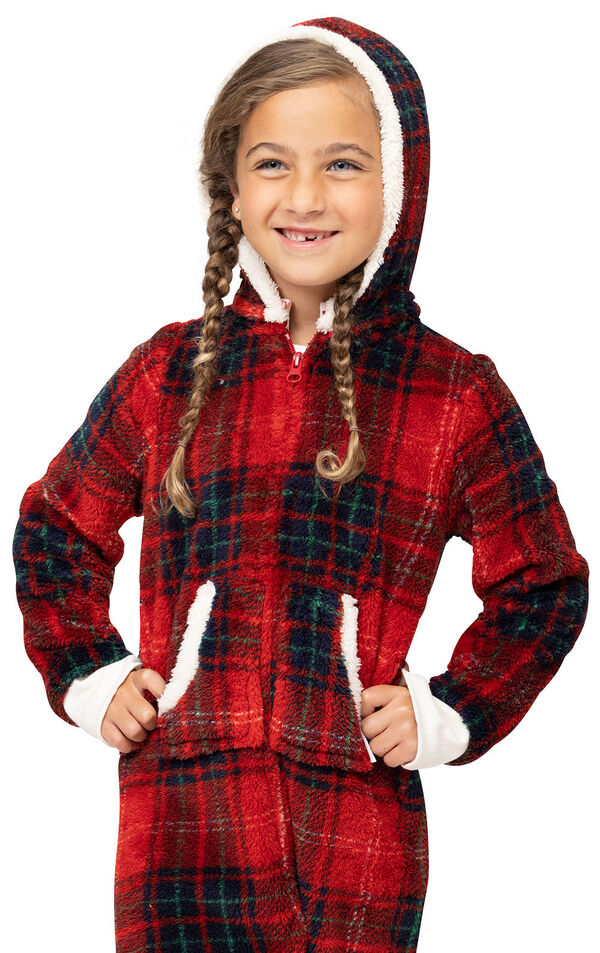 Cozy Holiday Hoodie-Footie Family Pajamas image number 4