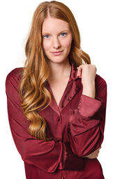 Women's Luxe Satin Button-Front Pajama image number 3