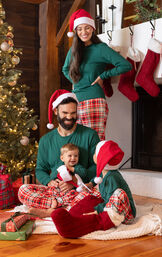 Modern Plaid Matching Family Set - Evergreen image number 6