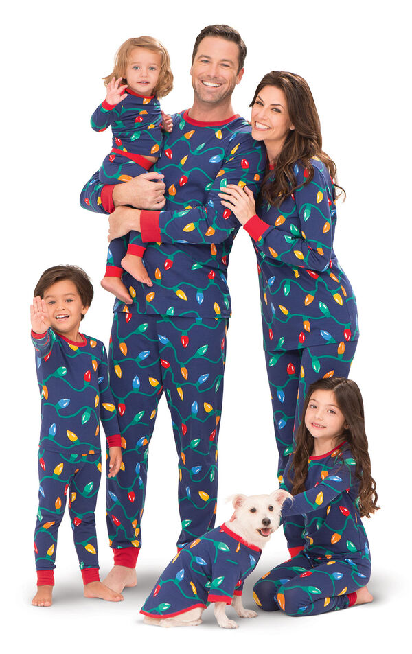 Christmas Lights Matching Family Pajamas image number 0
