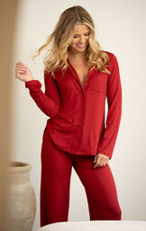 Naturally Nude Button-Front Pajamas image number 0